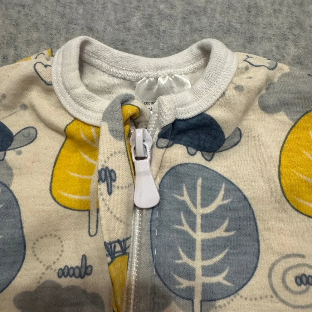 Sleeping Baby Zipadee-Zip Swaddle Transition Owl Turtle Yellow Small 3-6M